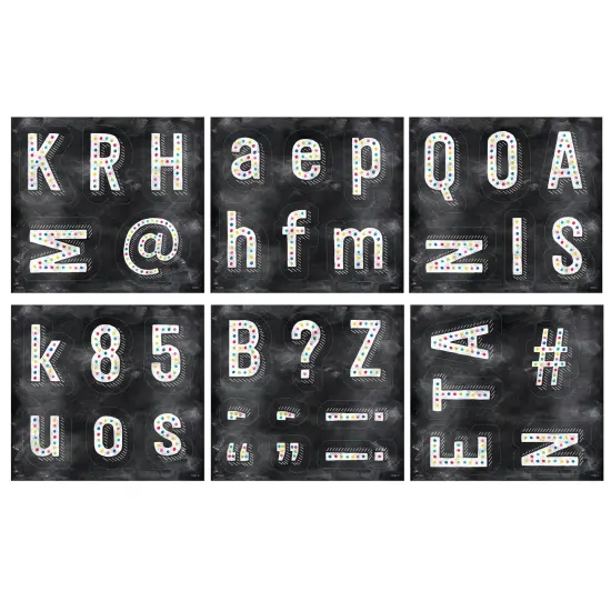 Chalk It Up! Colorful Chalk Designer Letters, 216 Pieces {1}