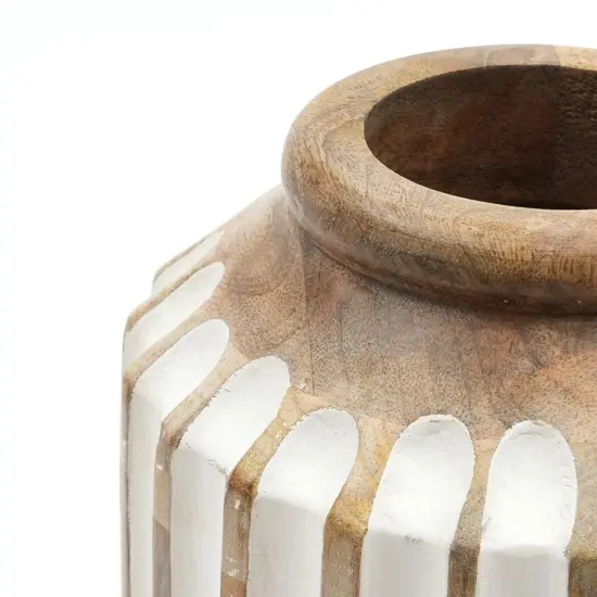 Handcrafted Decorative Wood Vase &ndash; Rustic Accent Vase for Shelf, Table, or Entryway Decor {4}