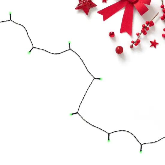 Northlight LED Wide Angle Christmas Lights - Green - 9.5' Green Wire - 20ct {5}