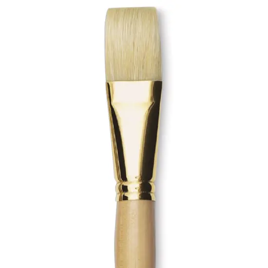Rapha&euml;l D'Artigny Interlocked White Bristle Brush - Flat, Long Handle, Size 26 {1}