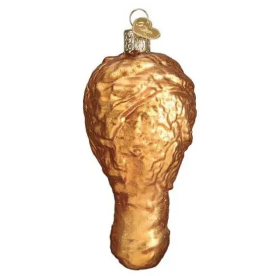 Old World Christmas 4.0 Inch Fried Chicken Christmas Tree Ornament , Deep Frying Brown {2}