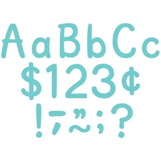 Light Turquoise 4" Modern Classic Letters Combo Pack, Pack of 257 {1}