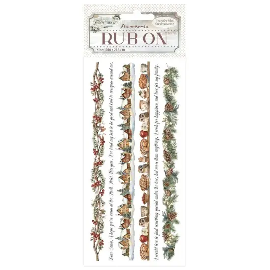 Stamperia Rub-On 4"X8.5"-The Owl's House Stripes {1}