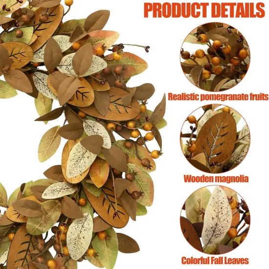 19&rsquo;&rsquo; Artificial Autumn Fall Wreath {5}