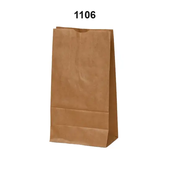 Kraft Retail Bags 6'' x 3 5/8'' x 11'' {2}