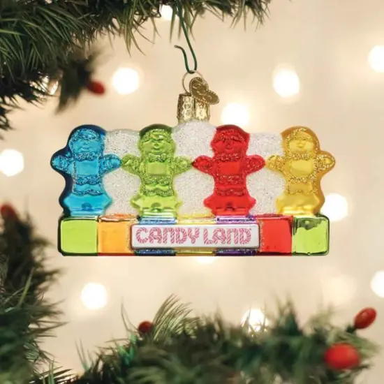 Old World Christmas 2.0 Inch Candy Land&reg; Kids Christmas Tree Ornament , Ornament Children Game Rainbow Striped Multi-colored {3}
