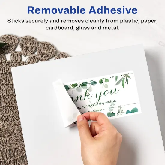 Avery Matte White Removable Rectangle Labels, 11" x 3" {2}