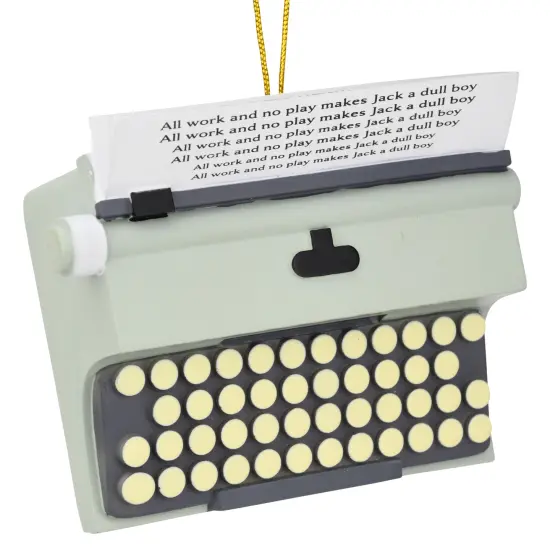 Tree Buddees All Work No Play Typewriter Halloween / Christmas Ornaments {1}