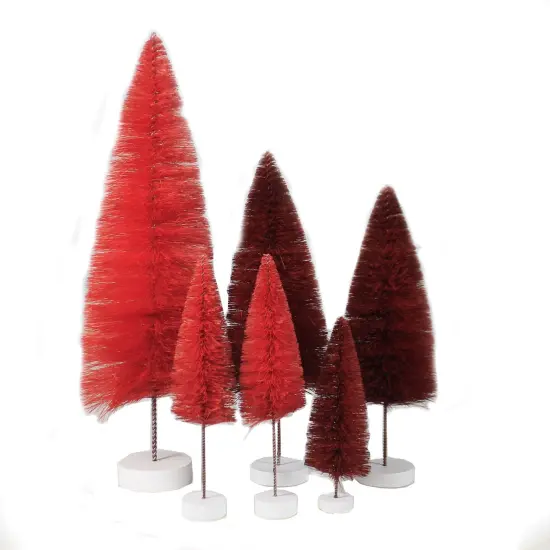 Cody Foster 15.0 Inch Red Rainbow Trees Christmas Decorative Tree Set , Christmas Decor Putz Village {2}