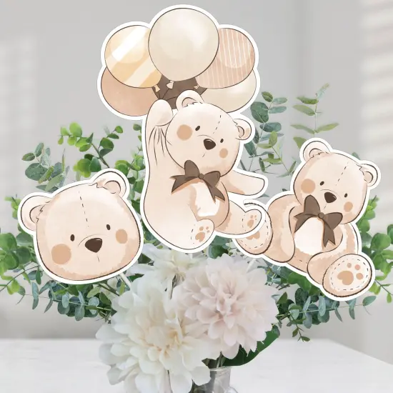 Big Dot of Happiness We Can Bearly Wait - Teddy Bear Baby Shower Centerpiece Sticks - Table Toppers - Set of 15 {1}