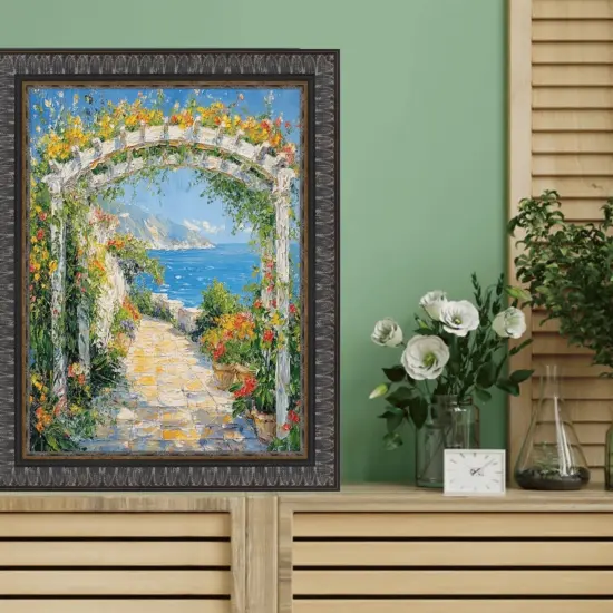 Wheat Leaf Ebony Gold Picture Frame 30x30 frame {7}