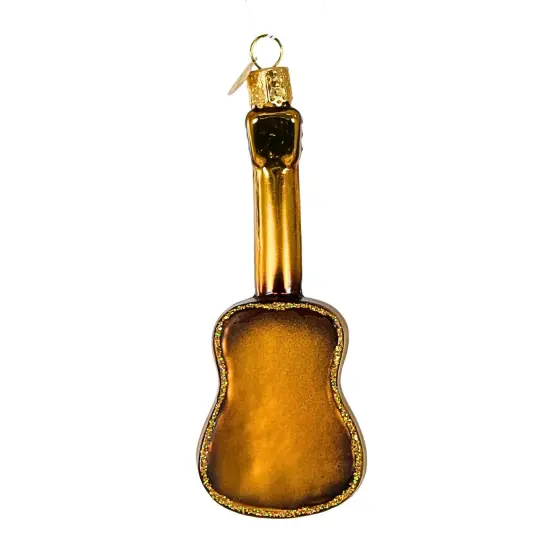Old World Christmas 4.75 In Guitar Christmas Tree Ornament , Ornament Instrument Country Brown {2}