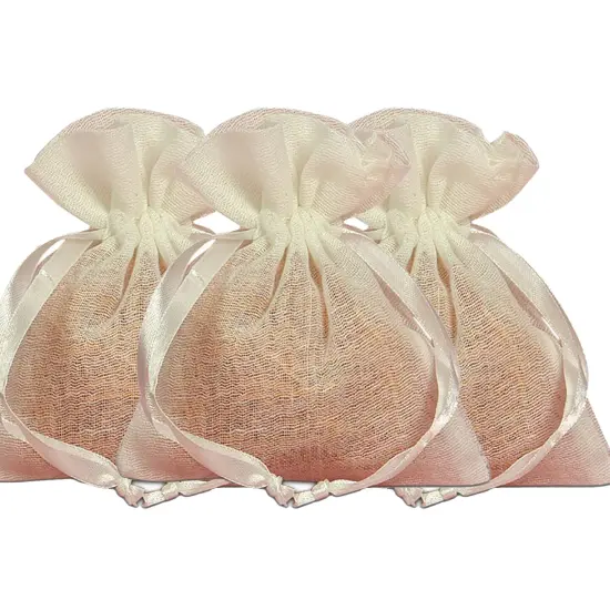 Eco-Friendly Muslin Bags 6" x 9" Reusable Pouches for Gifts {4}