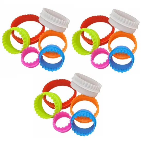 Handy Housewares 6pc Scalloped Biscuit/Cookie Dough Cutter Set, Round & Flower Edged, Dishwasher Safe, Plastic {1}