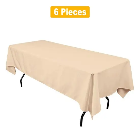 60" x 108" Banquet Polyester Tablecloth {1}