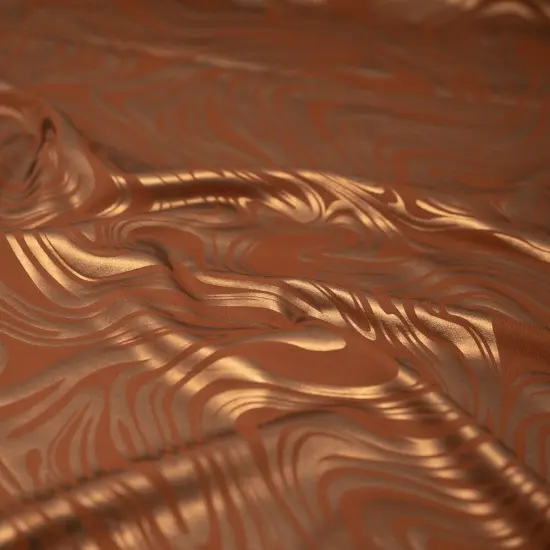 1 Yard Marble Foil Printed Nylon Spandex Superflex Fabric 36" x 59/60" Coffee/Matt B {7}