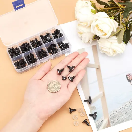 200pcs Kawaii Safety Eyes, 5 Sizes Craft Eyes {2}