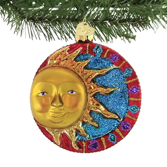 Old World Christmas 3.25 In Jeweled Sun Tree Ornament , Ornament Rays East West Multicolored {3}