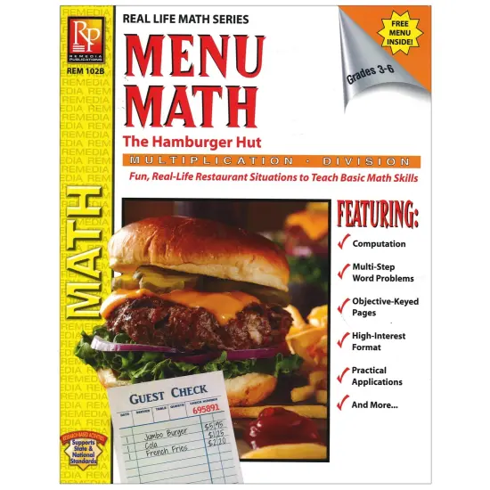Menu Math: The Hamburger Hut Book, Multiplication & Division {1}