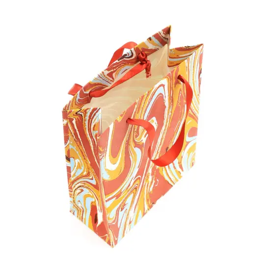 Handmade Paper Gift Bags - Set of 5, (9 X 4 X 11.5 Inch) Multi {3}