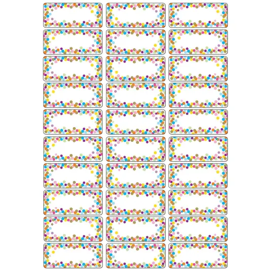 Magnetic Die-Cut Small Foam Nameplates & Labels, Confetti, 30 Pieces {1}