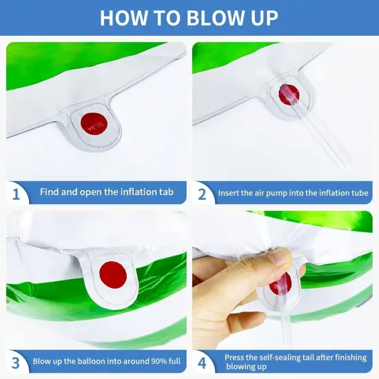 Helium Balloon Mylar Foil Balloons (4pcs) for Kids Themed Birthday Party Decor {3}