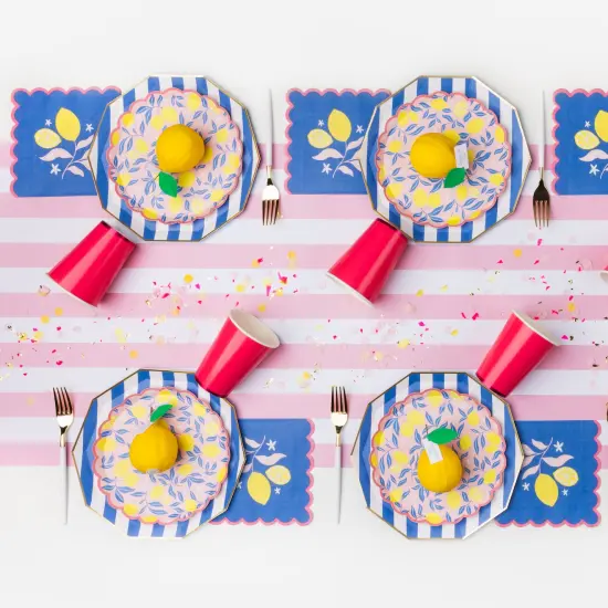 PETAL PINK SIGNATURE CABANA STRIPE TABLE RUNNER {6}