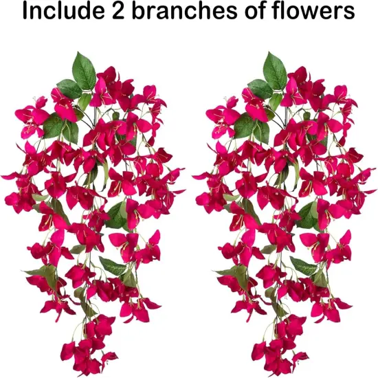 2pcs Artificial Bougainvillea Faux Flowers Plants {4}