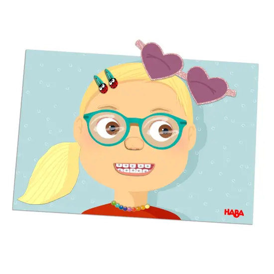 HABA Magnetic Puzzle Funny Faces Mix & Match Game for Toddlers, Travel-Friendly Busy Board and Road Trip Toy for Kids, Toddler Activities for Ages 3+ Multicolor {5}