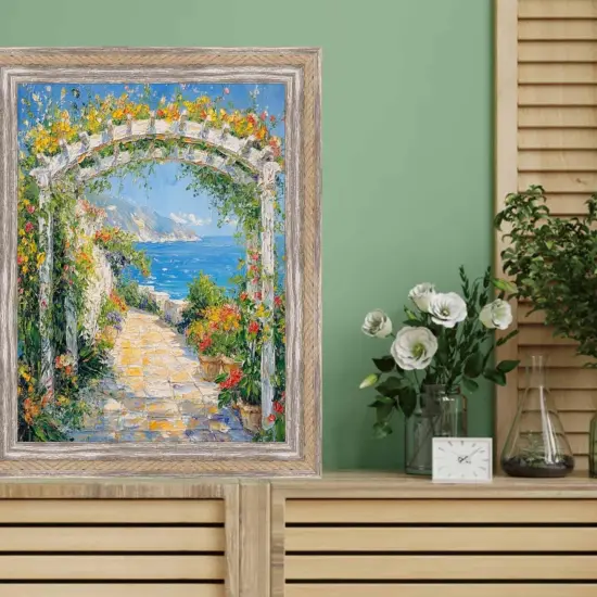 Nautical Rope Dock Boat Rustic White Wash Picture Frame 20x24 frame {5}