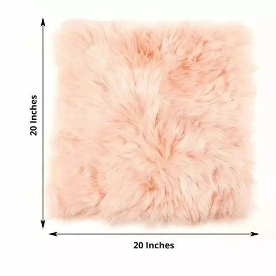 20x20-Inch Faux Fur THROW Sheepskin RUG CHAIR CUSHION Home Decorations {3}
