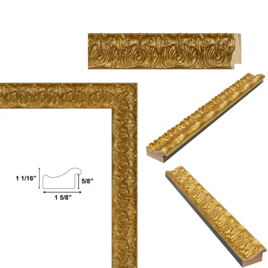 Versailles Gold Ornate Picture Frame - Vintage Wall Art 40x50 frame {3}