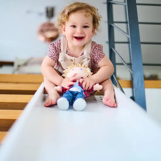 HABA Nick 12" Soft Doll - Baby Boy Doll with Blonde Hair and Blue Eyes (Machine Washable) Perfect Plush Toy for 18 Months & Up Multicolor {5}