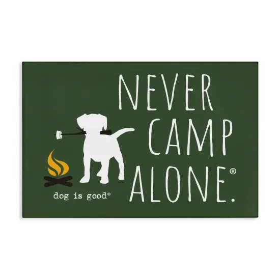 Stupell Industries Never Camp Alone Canvas Wall Art Design by Dog Is Good {1}