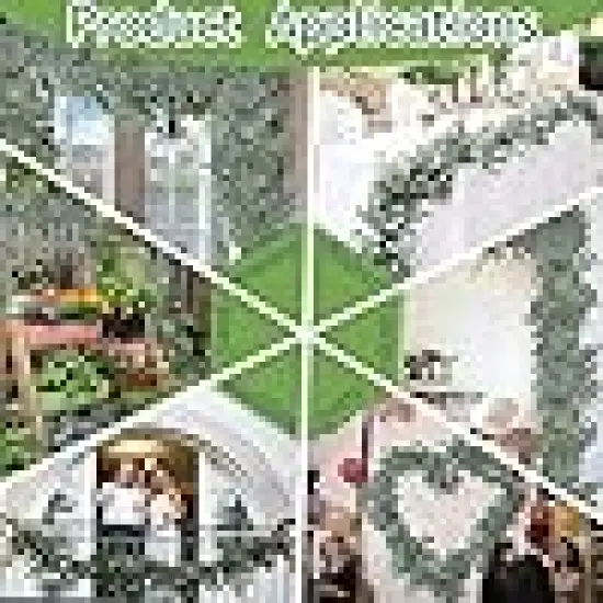 Feet Fake Eucalyptus Leaves Garland with Willow Leaves for Indoor and Outdoor {5}