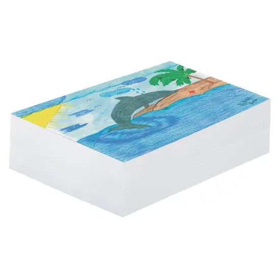 Newsprint Paper, White, 9" x 12", 500 Sheets {1}