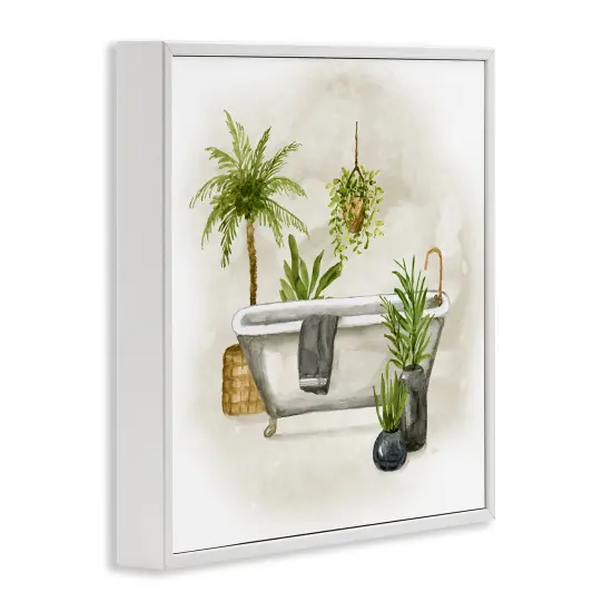 Stupell Industries Plant Filled Bathroom Framed Giclee Wall Art Design by Nan {3}