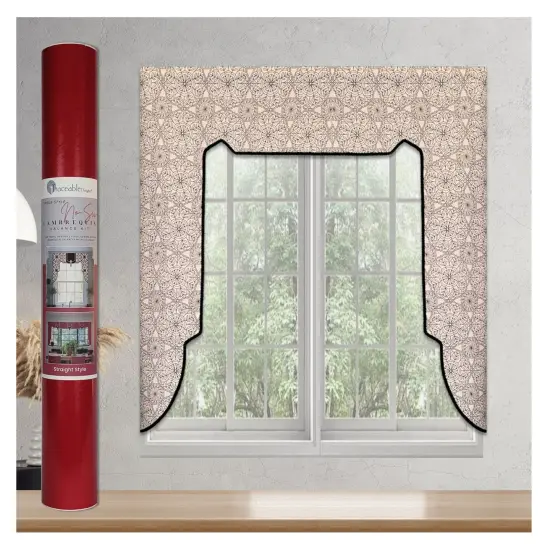 Straight Lambrequin Valance Kit &ndash; Make Custom No-Sew Rod-Pocket Window Treatments Without Sewing {1}