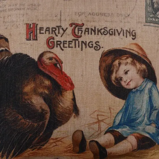 Vintage Thanksgiving Day Burlap Cushion Covers Pillow Case (CC861) {2}