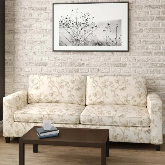 Papyrus - Beige & Taupe Floral Upholstery Fabric 54 Inches" {3}