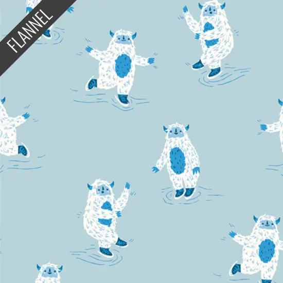 Yappi Yeti Snug Flannel in Cool (f11812) | Art Gallery Flannel | AGF Studio | Art Gallery {1}