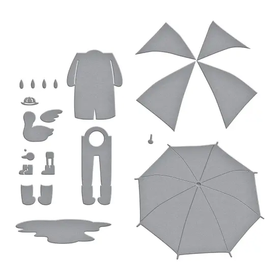 Spellbinders Etched Die From The Out And About Collection-Dancin' In The Rain {3}