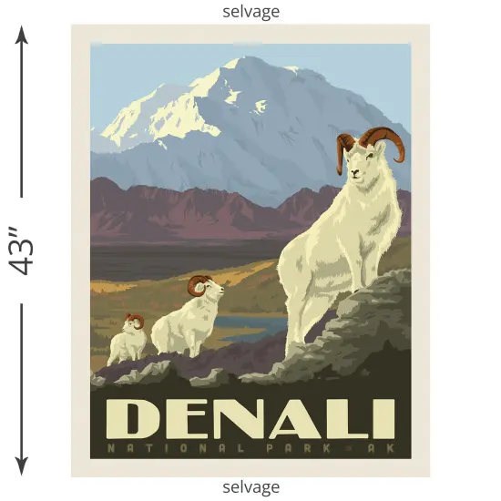 Denali National Park Poster Panel (pd16151-panel) | Alaska | Riley Blake Designs | Riley Blake {1}
