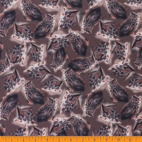 Mook Fabrics Wildlife Cotton Fabric [45 in. Wide] - By The Yard Owl {2}