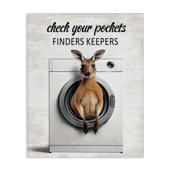 Stupell Industries Finders Keepers Laundry Rule Canvas Design by Lettered and Lined {1}