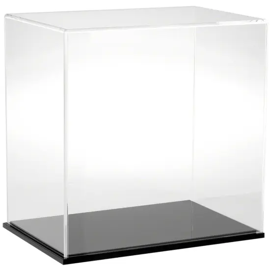 Plymor Clear Acrylic Display Case, 12" W x 8" D x 12" H Black (Mirrored) {2}