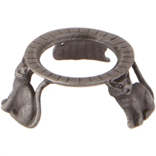 Bard's Pewter Egg Stand/Holder, Cats, 0.875" Diameter (Fits Hen Sized Eggs) {1}