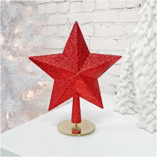 Bard's Tree Topper Etched Gold-toned Stand, 10" H x 4" W x 4" D {4}