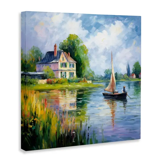 Stupell Industries Boat Drifting Near Shore Canvas Design by Heidi Kuntz {3}