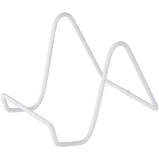 Bard's Vinyl Covered White Wire Easel Stand, 4" H x 3.5" W x 5.5" D {1}